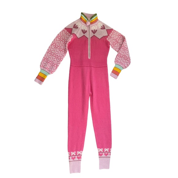 NWT LoveShackFancy Lali Onesie Jumpsuit Sweetheart Pink Size XS - Picture 3 of 14